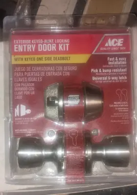 10071 Ace Exterior Keyed-alike Locking Entry Door Kit With Deadbolt