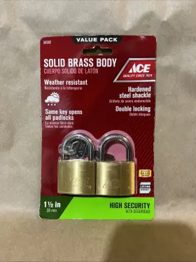 54542 Ace Hardware Solid Brass Body High Security 1 1/2 Inch