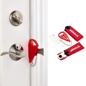 Re1001-2 Addalock Fba The Original Portable Door Lock For Travel And Home Security Red
