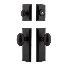 657327 Ageless Iron Keep Plate Aeg Knob Combo Pack Backset 2.75 Inch Black