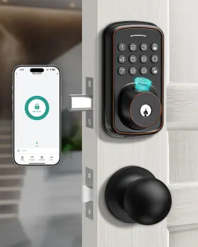 Alimavor 666186877029 Keyless Entry Door Lock With Handle Set Smart Fingerprint 5