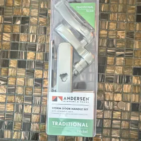 1005-069-117 Andersen Storm Door Handle Set Deadbolt Lock Traditional Nickel