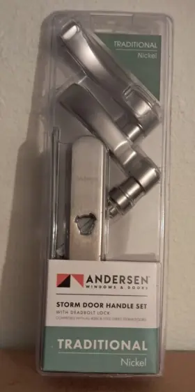Anderson 034778928921 92892 Storm Door Handle Set With Deadbolt Lock In Traditional Nickel Uc5 Anderson 034778928921 92892 Storm Door Handle Set With Deadbolt Lock In Traditional Nickel Uc5