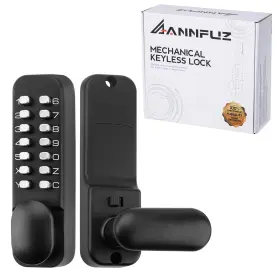 6206b-mb Annfuz 100% Mechanical Keyless Door Locks With Keypad Knob Code Combination Lo