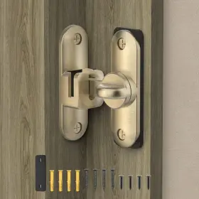 Ay08 Anobeyi 90/180 Degree Barn Door Lock And Latch Zinc Alloy Sliding Flip Hardware F