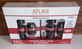Atlas Home Security 048037351061 2 Exterior Entry Locks And Dead Bolts. Pick Resistant 8 Keys