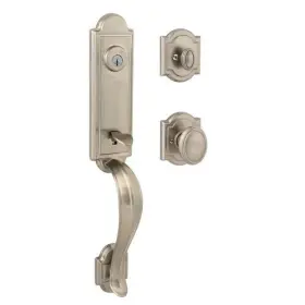 180aehxcyk Baldwin Prestige Avendale Single Cylinder Satin Nickel Exterior Door Handleset