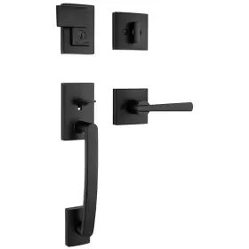 180sphxsplsqr514s Baldwin Spyglass Single Cylinder Keyed Entry Handleset Matte Black Prestige Co