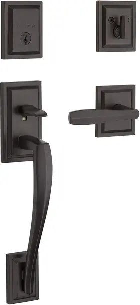 180tphxtol11psl Baldwin Torrey Pines Front Entry Handleset With Interior Lever