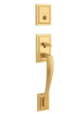 180tphxtol4smt Baldwin New - Prestige Torrey Pines Satin Brass Entry Door Handleset With Smartkey