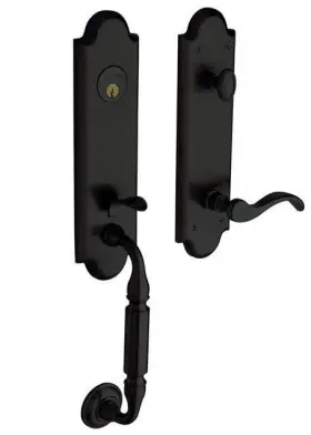 5350.102.lent Baldwin Manchester Keyed Handleset With Wave Lever Oil Rubbed Bronze Left/right