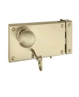 5634.031.l Baldwin Rim Lock Polished Brass No Lacquer