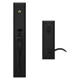 6403402lent Baldwin Entry Handleset Left Handed Cody Full Escutcheon Beavertail