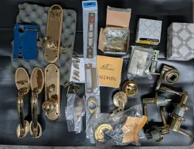 6554-030-dblc Baldwin Huge Lot Brass Barclay Door Knob Set Please Read
