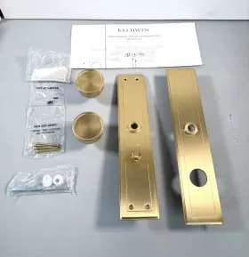 6945033entr Baldwin Hollywood Hills Mortise Lock Entry Door Trim Vintage Brass