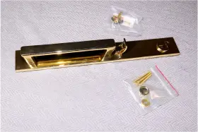 6977003dm Baldwin Minneapolis Non-turning One-sided Dummy Mortise Handleset Exterior Only