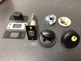 8031190 Baldwin Satin Black Brass Single Cylinder Keyed Entry Deadbolt