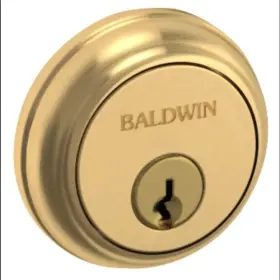 8031044 Baldwin 823079435012 Nwt Solid Brass Single Cylinder Round Deadbolt Lock