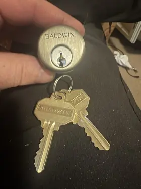 8327056 Baldwin G Series 1 3/4 Inch Mortise Cylinder Satin Nickel With 2 Keys