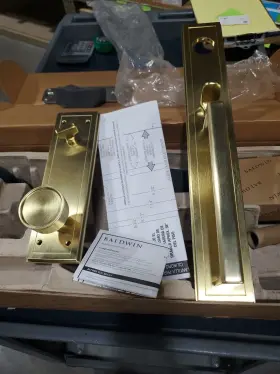 85311.044.entr Baldwin Handleset New In Box. For 13/4 Inch Thick Door. Hollywood Hills Pvd Satin