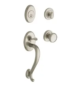 85315.150 Baldwin Logan Satin Nickel Handleset Single Cylinder Entry Door Lock