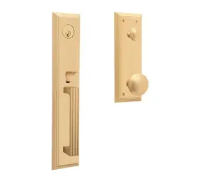 85342.033.entr Baldwin 85342.033 Entry Full Handle Set Single Cylinder Vintage Brass Tremont