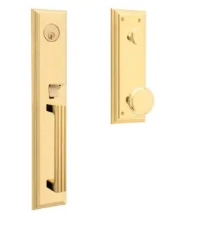 85342003entr Baldwin Tremont Keyed Entry Front Door Handleset Polished Brass New
