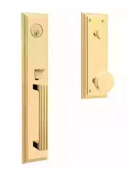 85342044entr Baldwin Tremont Full Plate Single Cylinder Keyed Entry Handleset