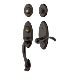 85345.112.2rh Baldwin Landon Single Cylinder 2 Point Right Handed Handleset 853451122rh Bronze