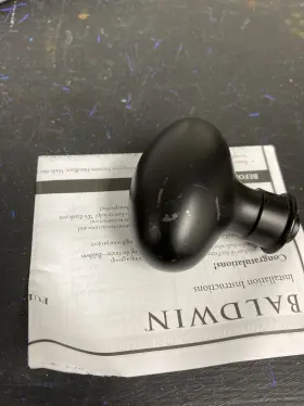 85360190entr Baldwin Blakely Single Cylinder Handleset With Interior Knob - Satin Black