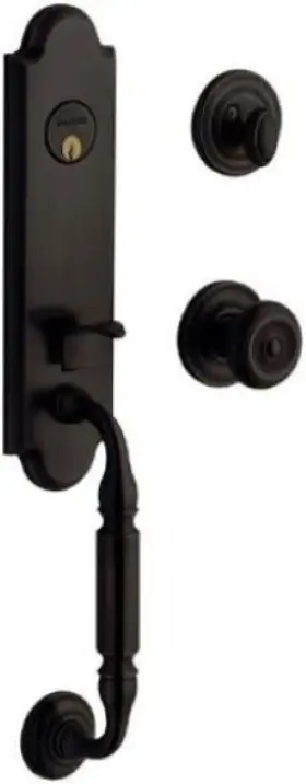 85370.102.entr Baldwin Nantucket Collection Door Entry Handle Set In Oil Rubbed Bronze Nib