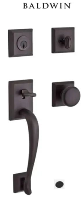 85390190ac Baldwin 85390190 Minneapolis Keyed Single Cylinder Handleset With Windchester Knob