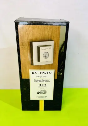 Baldwin 883351493802 Prestige Series Square Deadbolt Satin Nickel Finish Dead Bolt