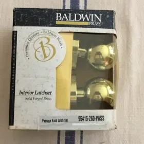 95415-260-pass Baldwin Interior Latchset Solid Forged Brass Chrome Plated