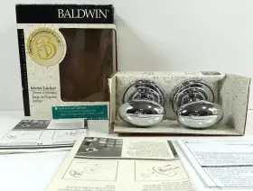 95425-260-pass Baldwin Egg Knob Interior Polished Chrome Hall And Closet Latch Set 95425260pass