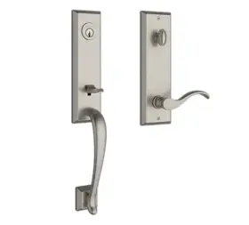 Ee.delxfed.r.sbe.152 Baldwin Reserve Del Mar Single Cylinder Keyed Entry Handleset - Satin Nickel