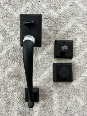 Fdlajxsqurcsr190 Baldwin Full Dummy Napa Handleset Satin Black Finish - 9br1820-302 Incomplete