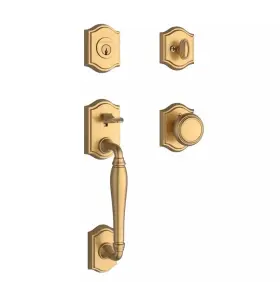 Fdwesxtratar044 Baldwin Hardware Westcliff Full Dummy Sectional Handleset Non-turning Interior Trad Knob