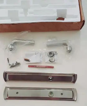 Mp011.056.fd6 Baldwin Hardware Richland Multi Point Trim Set Satin Nickel Door Handle