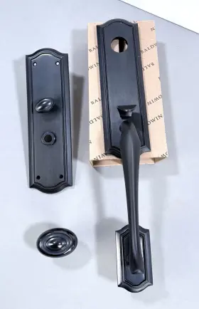 M522102entr Baldwin Estate Bethpage Single Cylinder Mortise Entrance Handleset Trim Set