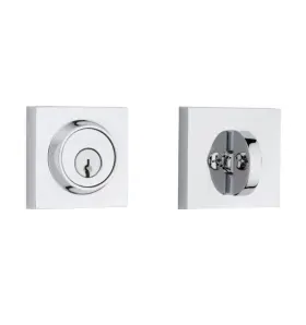 Sc.csd.smt.260 Baldwin Contemporary Square Smartkey Single Cylinder - Chrome