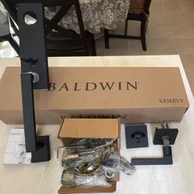Baldwin Sc.seaxsqu.r.csr.190 Seattle Single Cylinder Entry Handleset Matte Black