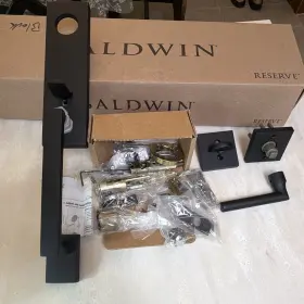 Baldwin Sc.seaxtub.r.csr.190 Reserve Single Cylinder Entry Handleset Matte Black With Key Hardware