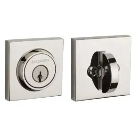 Sccsd055 Baldwin Square Single Cylinder Keyed Entry Deadbolt Lifetime Polished Nickel