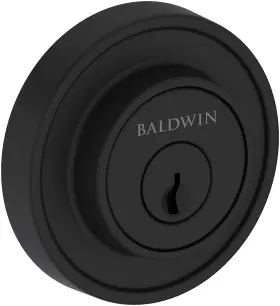 Scrrd191 Baldwin Sc.rrd Recessed Round Solid Brass Single Cylinder Keyed - Black