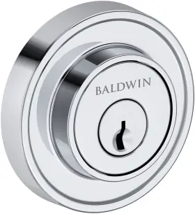 Scrrd260 Baldwin Sc.rrd Recessed Round Solid Brass Single Cylinder Keyed - Chrome