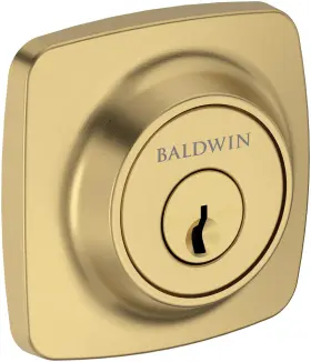 Scssd044 Baldwin Sc.ssd Soft Square Solid Brass Single Cylinder Keyed -