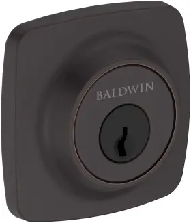 Scssd112 Baldwin Sc.ssd Soft Square Solid Brass Single Cylinder Keyed - Bronze