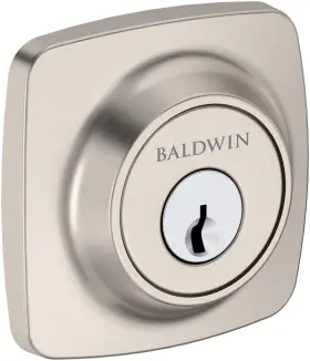 Scssd150 Baldwin Sc.ssd Soft Square Solid Brass Single Cylinder Keyed - Nickel