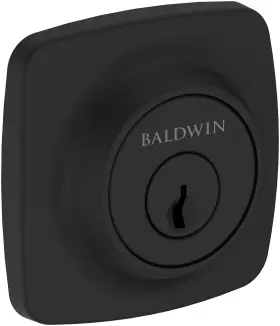 Scssd191 Baldwin Sc.ssd Soft Square Solid Brass Single Cylinder Keyed - Black